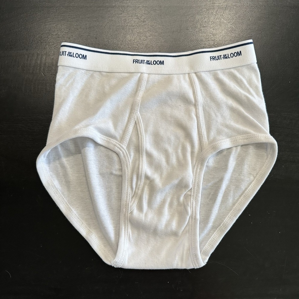 VTG New Men's Fruit Of The Loom White Tighty Whities‎ Briefs Underwear USA Small